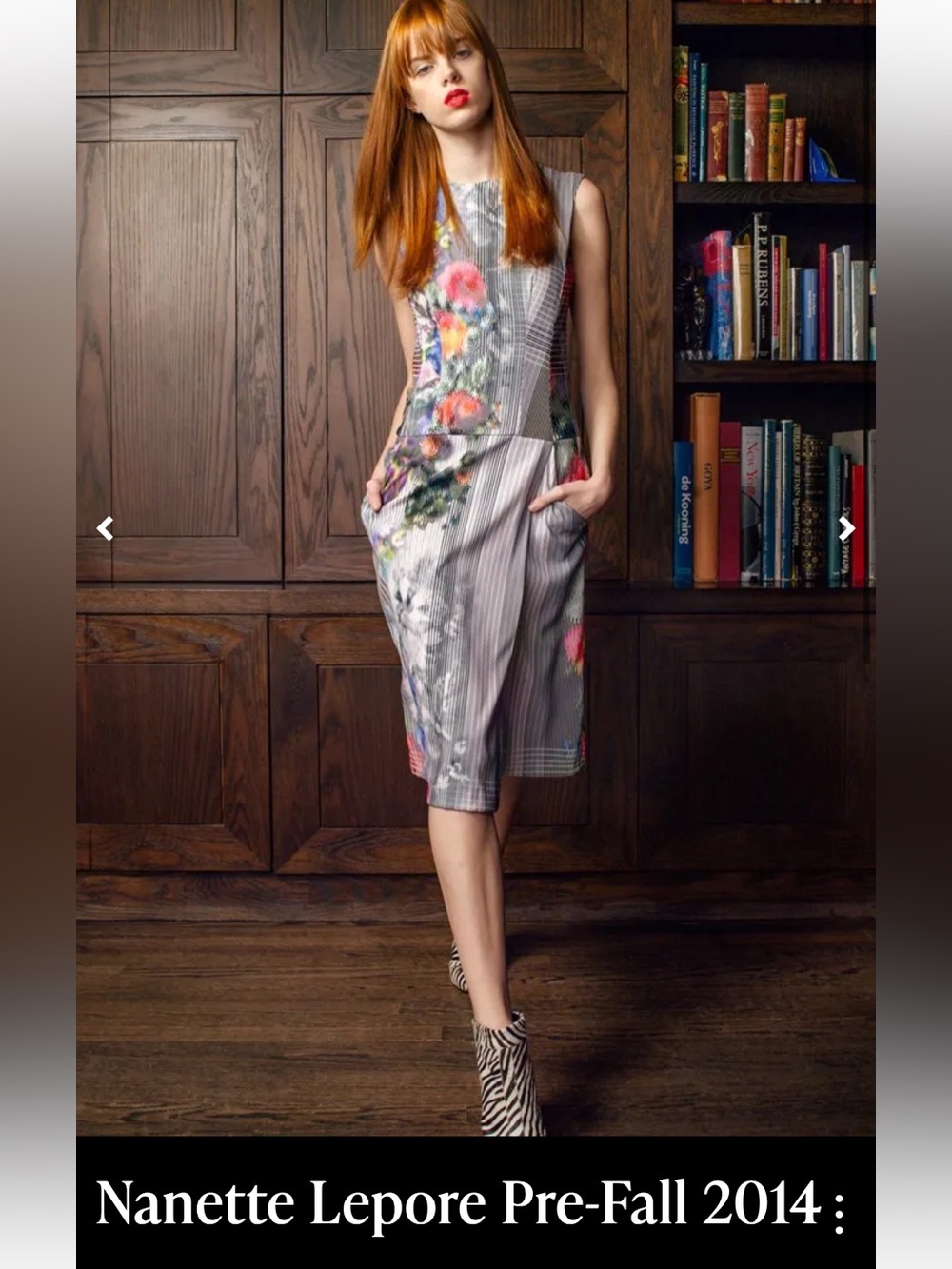 Nanette Lepore Graphic Floral Sheath • Pre-Fall 2014 runway • worn on TV
